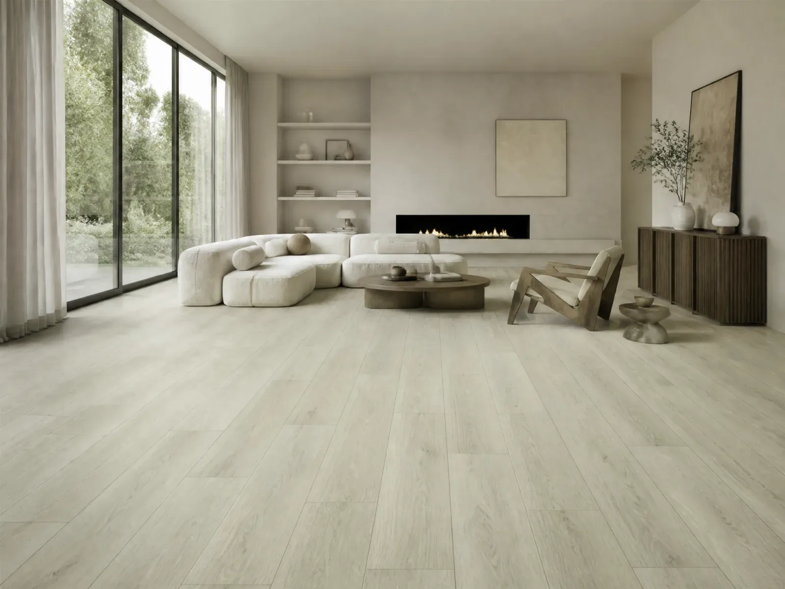 Pearl Oak Essential flooring in a living room